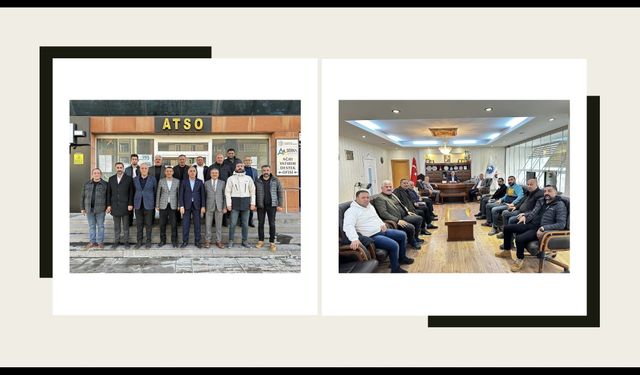 AK Parti Ağrı Belediye Başkan Adayı Salih Aydın, ATSO’yu ziyaret etti