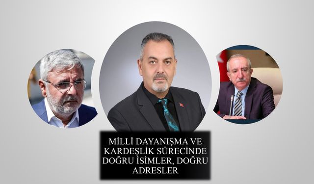 Nihat Aydın’ın Kaleminden... Milli Dayanışma ve Kardeşlik Sürecinde Doğru İsimler, Doğru Adresler